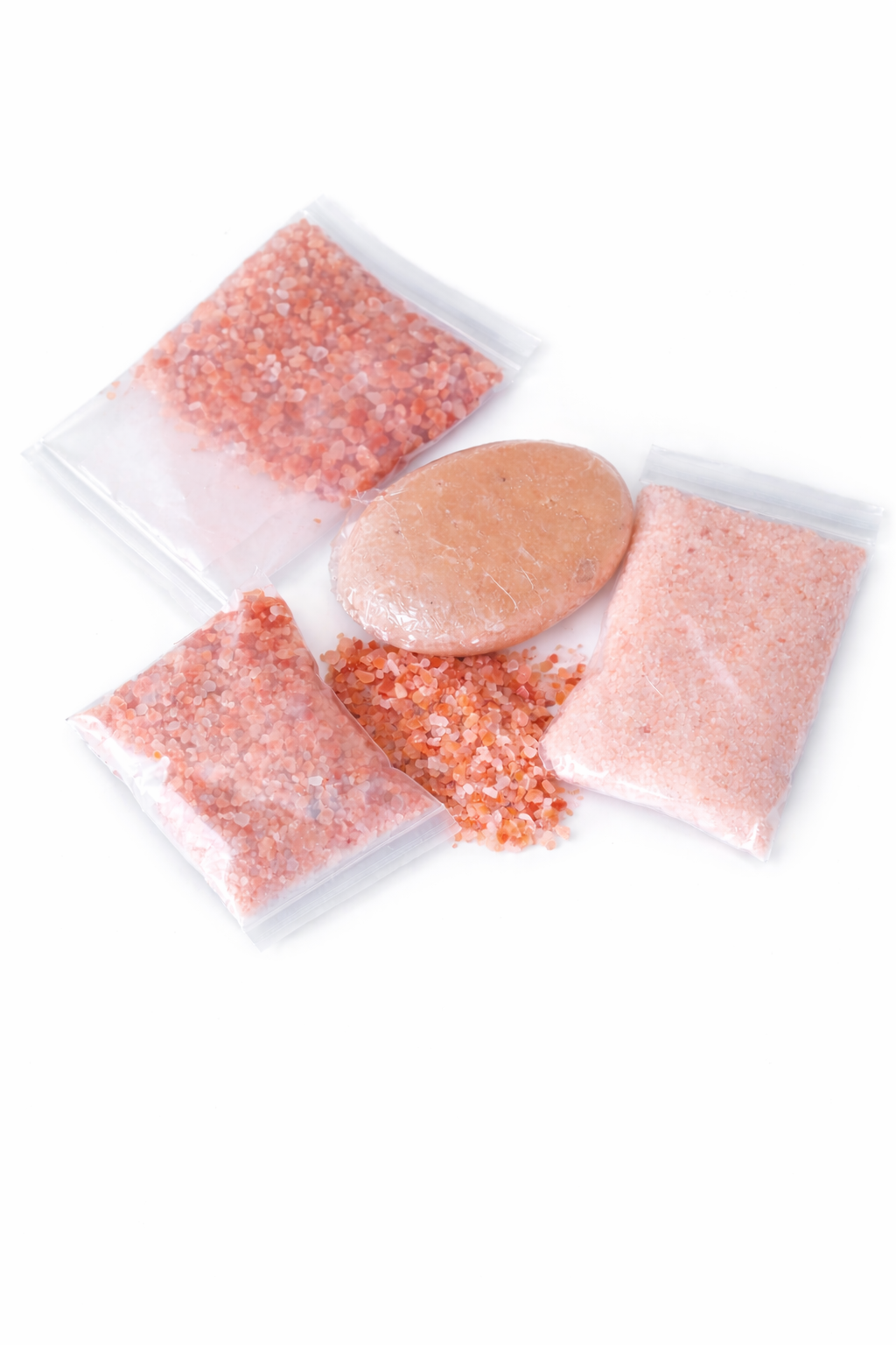 Home pink rock salt white bg